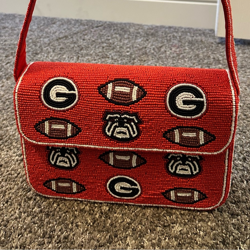UGA Beaded Women's Shoulder Bag